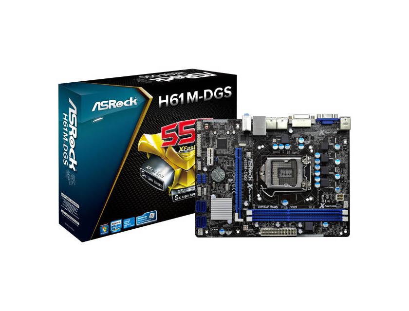 H61m Dgs Asrock H61m Dgs Lga1155 H61 Ddr3 Sata2